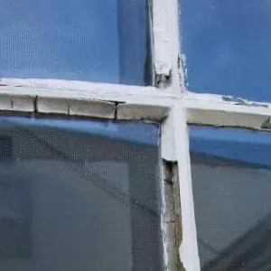 Glazing putty cracked, shrunken or fallen out of the sash.